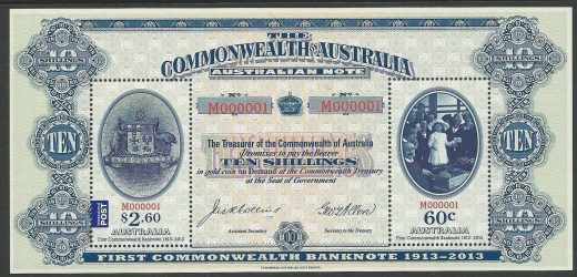 Bankovka na poštovní známce