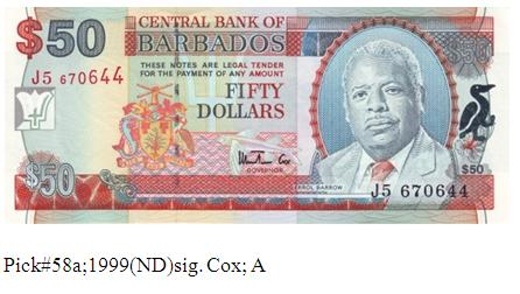 Barbados – 50 $ (1989 -2013)   
