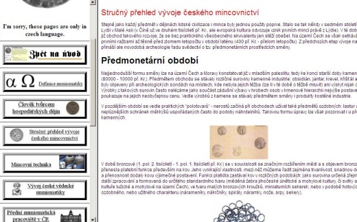Cyklus sběratelské weby - numismatic.sweb.cz
