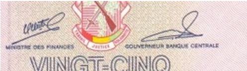 Guinea -  nová kolorizace bankovky 10 000 franků