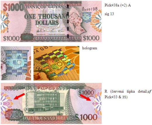 Guyana – 1000 $ (1996-2011)