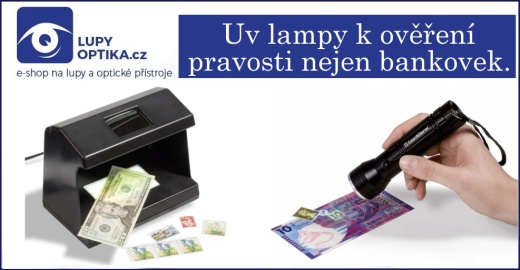 Uv lampa - ultrafialová na bankovky - ověřte pravost bankovek